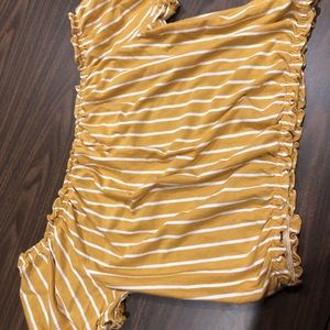american eagle off the shoulder striped  top